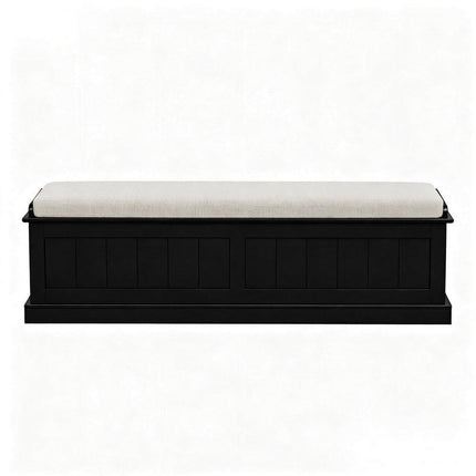 Artiss Storage Ottoman Blanket Box 140cm Fluted Black.