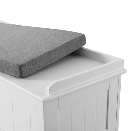 Artiss Storage Ottoman Blanket Box 140cm Fluted Grey.