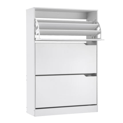 Artiss Shoe Rack Cabinet 24 Pairs Adjustable Shelf White.
