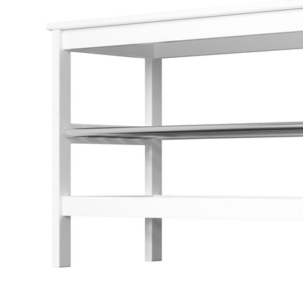 Artiss Shoe Rack Cabinet Bamboo Bench 10 Paris White.