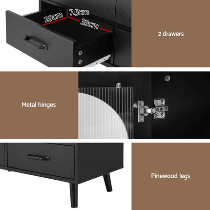 Artiss Buffet Sideboard Double Doors - Black.