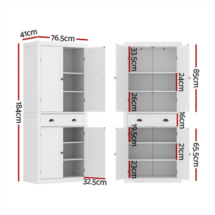 Artiss Buffet Sideboard Cupboard Cabinet White.