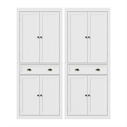 Artiss 2x Buffet Sideboard Cabinet 6-Tier Storage Pantry Cupboard Drawer White