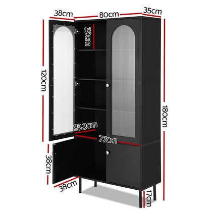 Artiss Buffet Sideboard Cupboard Cabinet Black.