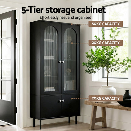 Artiss Buffet Sideboard Cupboard Cabinet Black.