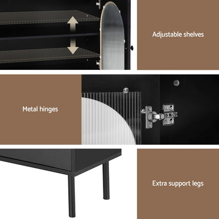 Artiss Buffet Sideboard Cupboard Cabinet Black.