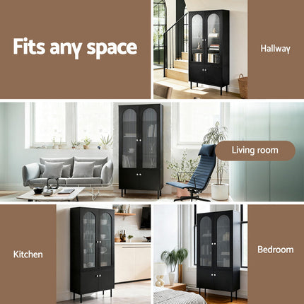 Artiss Buffet Sideboard Cupboard Cabinet Black.
