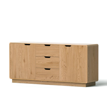 Artiss Buffet Sideboard Cabinet Storage Kitchen Cupboard Drawers Round Edge Oak.