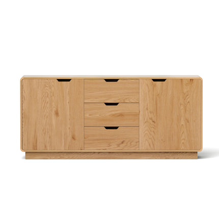 Artiss Buffet Sideboard Cabinet Storage Kitchen Cupboard Drawers Round Edge Oak.
