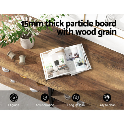 Artiss Console Table 120CM 3-tier Walnut Xiah.