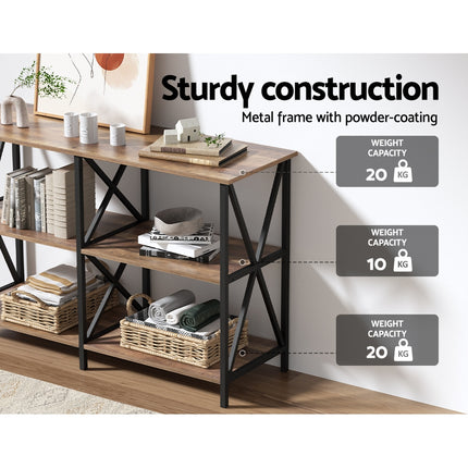 Artiss Console Table 120CM 3-tier Walnut Xiah.