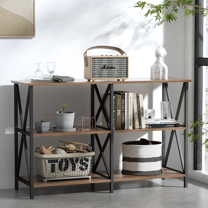 Artiss Console Table 120CM 3-tier Walnut Xiah.