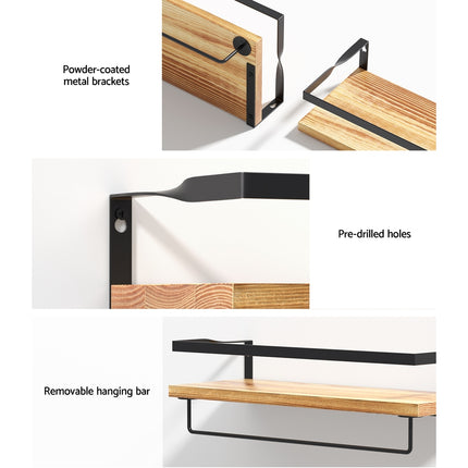 Artiss Floating Wall Shelf Set of 2.
