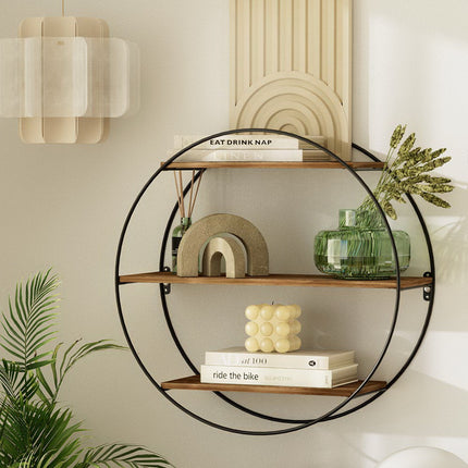 Artiss Floating Wall Shelf Round 3-Tier.