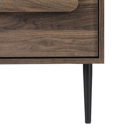 Artiss Bedside Table Nightstand 2 Drawers - Walnut.