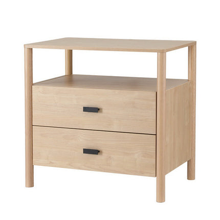 Artiss Bedside Table Nightstand 2 Drawers - Pine.
