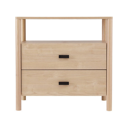 Artiss Bedside Table Nightstand 2 Drawers - Pine.