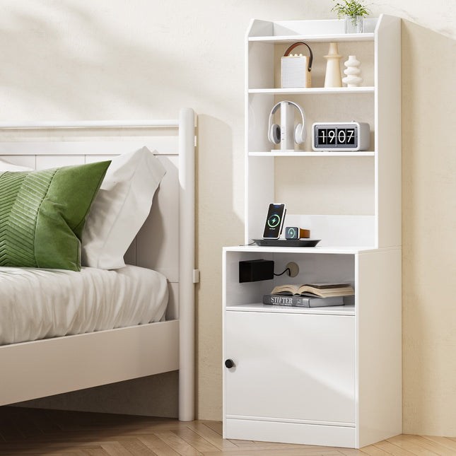 Artiss Bedside Table Nightstand Charging Station.
