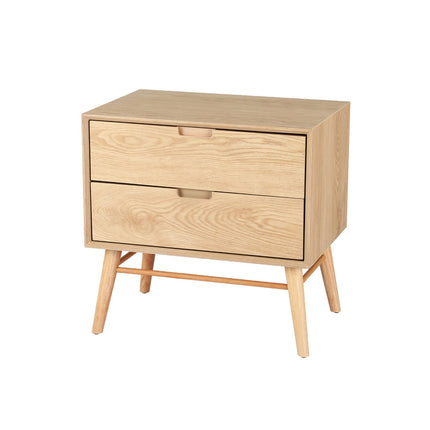 Artiss Bedside Table Drawers Side End Table Storage Cabinet Nightstand Oak GINO.