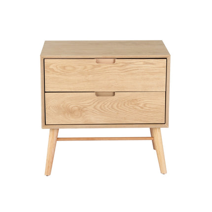 Artiss Bedside Table Drawers Side End Table Storage Cabinet Nightstand Oak GINO.
