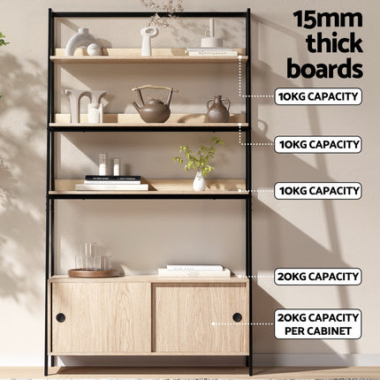 Artiss Bookshelf 5 Tier Cube Cabinet MIRA Oak.