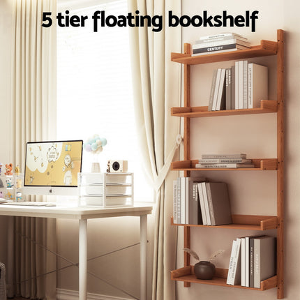 Artiss Bookshelf Floating Shelf  CAPIZ Oak.