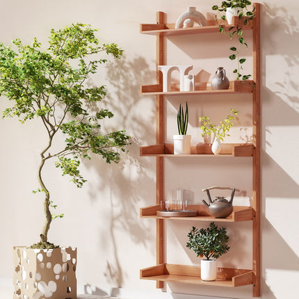 Artiss Bookshelf Floating Shelf  CAPIZ Oak.
