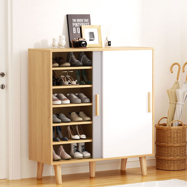 Artiss Shoe Cabinet 30 Pairs Sliding Doors.
