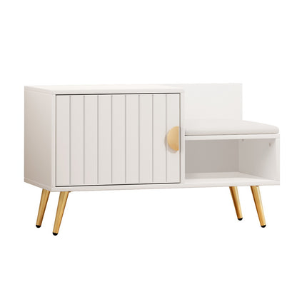 Artiss Shoe Rack Cabinet Bench 6 Pairs White.