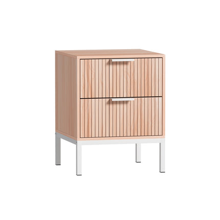 Artiss Bedside Table Drawers Side End Table Storage Cabinet Nightstand Pine LURA.