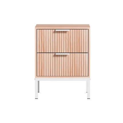Artiss Bedside Table Drawers Side End Table Storage Cabinet Nightstand Pine LURA.