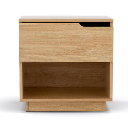Artiss Bedside Table 1 Drawer 1 Shelf Nightstand Pine.