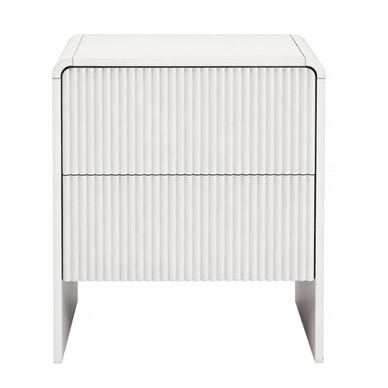 Artiss Bedside Table 2 Drawers - Beige.