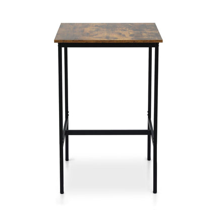 Artiss Bar Table Counter Kitchen Dining Desk Pub 60x92cm Vintage Metal Walnut.