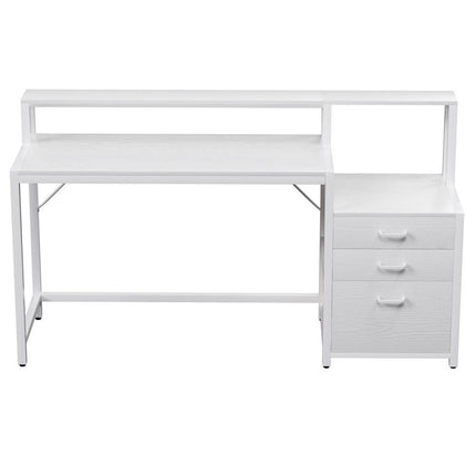 Artiss Computer Desk Home Office Study Table Desks w/Drawers Open Shelf White 160CM.
