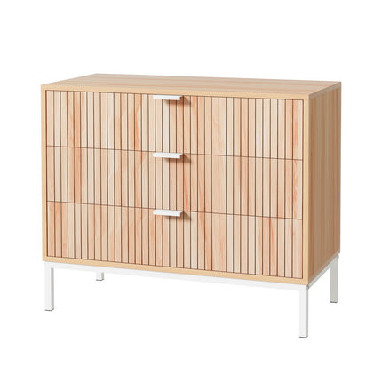 Artiss 3 Chest of Drawers  - LURA Pine.