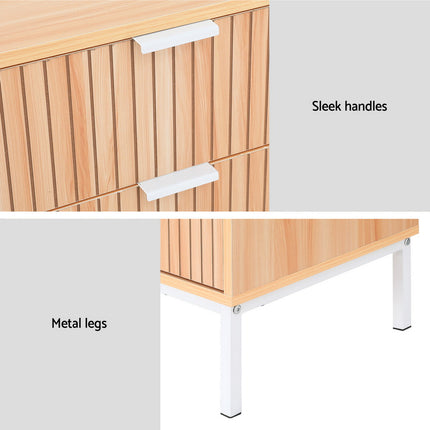 Artiss 3 Chest of Drawers  - LURA Pine.