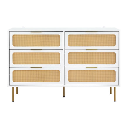 Artiss Chest of 6 Drawers Lowboy Cabinet White.