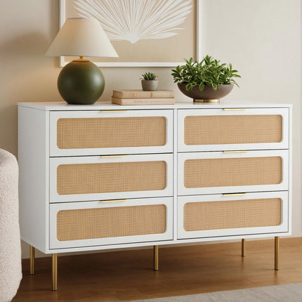 Artiss Chest of 6 Drawers Lowboy Cabinet White.