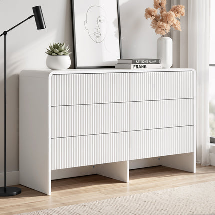 Artiss 6 Chest of Drawers Dresser Cabinet Beige.