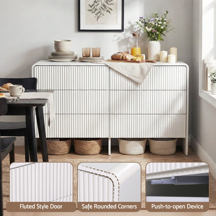 Artiss 6 Chest of Drawers Dresser Cabinet Beige.