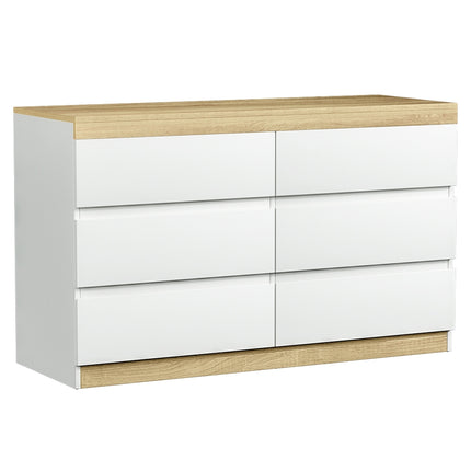 Artiss 6 Chest of Drawers Cabinet Dresser Table Tallboy Storage Bedroom White.