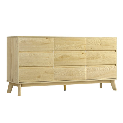 Artiss 9 Chest of Drawers Tallboy Cabinet - XAVI Pine.