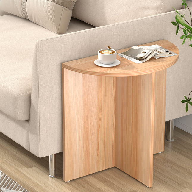 Artiss Coffee Table Semi-circle 48CM Pine Elva.