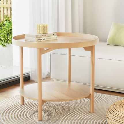 Artiss Coffee Table Side Table Round 70CM.