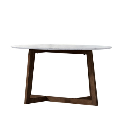Artiss Coffee Table Oval Marble Effect.