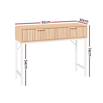 Artiss Console Table 2 Drawers 92CM.