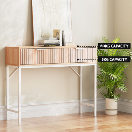 Artiss Console Table 2 Drawers 92CM.