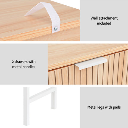 Artiss Console Table 2 Drawers 92CM.