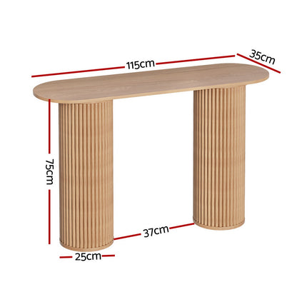 Artiss Console Table Oval 115CM Pine Blake.